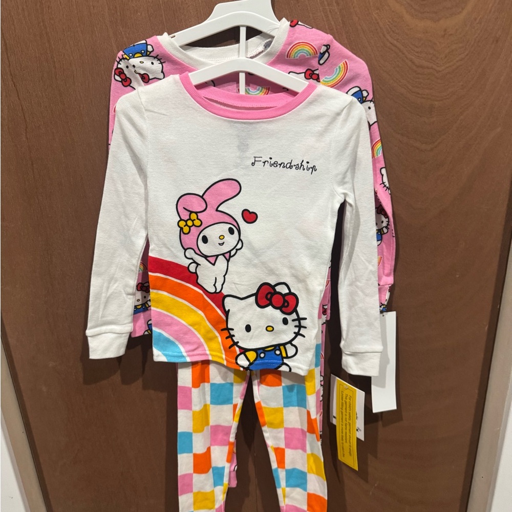 Hello Kitty Kids Pajama Set - Pink, White, and Multicolor
